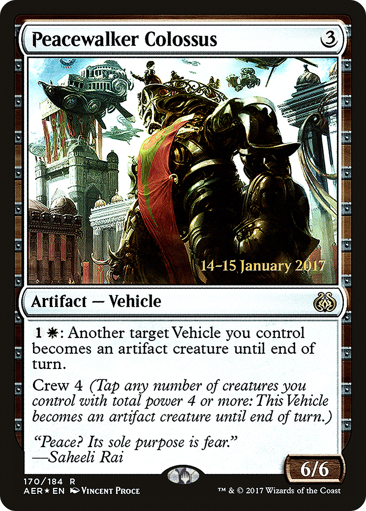 Peacewalker Colossus (PAER-170S) - Aether Revolt Promos Foil - Premium MTG Single from Wizards of the Coast - Just $1.30! Shop now at Game Crave Tournament Store