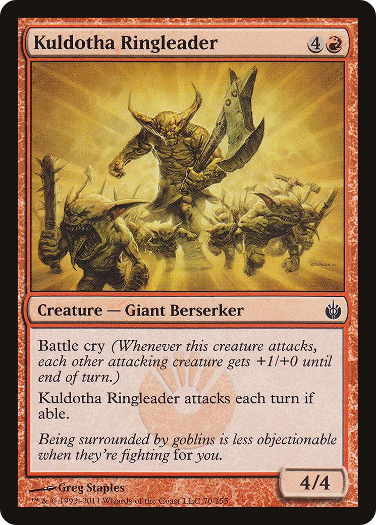 Kuldotha Ringleader (MBS-070) - Mirrodin Besieged - Premium MTG Single from Wizards of the Coast - Just $0.25! Shop now at Game Crave Tournament Store