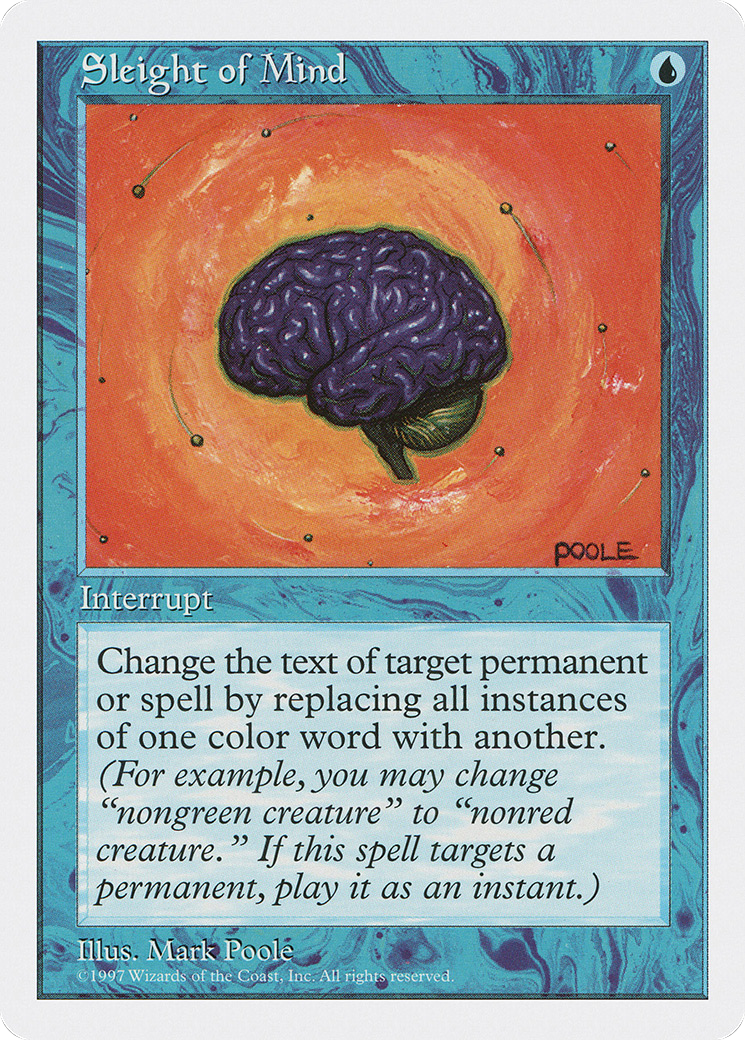 Sleight of Mind (5ED-124) - Fifth Edition - Premium MTG Single from Wizards of the Coast - Just $0.08! Shop now at Game Crave Tournament Store