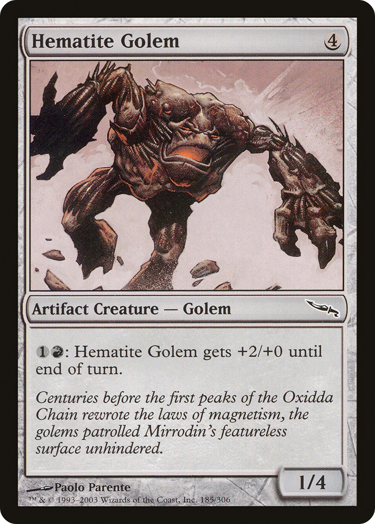Hematite Golem (MRD-185) - Mirrodin - Premium MTG Single from Wizards of the Coast - Just $0.08! Shop now at Game Crave Tournament Store