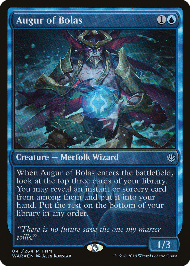 Augur of Bolas (PWAR-041) - War of the Spark Promos Foil - Premium MTG Single from Wizards of the Coast - Just $0.39! Shop now at Game Crave Tournament Store