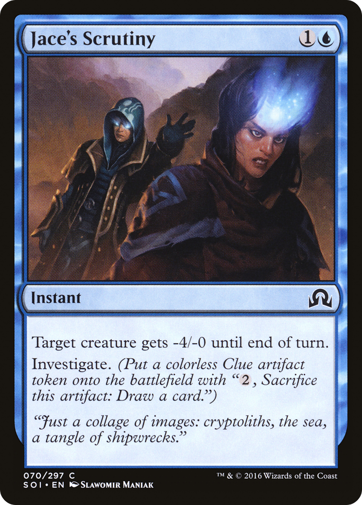 Jace's Scrutiny (SOI-070) - Shadows over Innistrad - Premium MTG Single from Wizards of the Coast - Just $0.25! Shop now at Game Crave Tournament Store