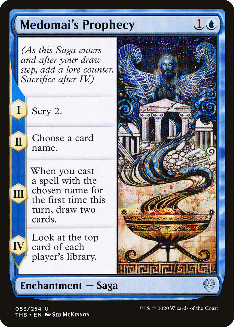 Medomai's Prophecy (THB-053) - Theros Beyond Death - Premium MTG Single from Wizards of the Coast - Just $0.08! Shop now at Game Crave Tournament Store