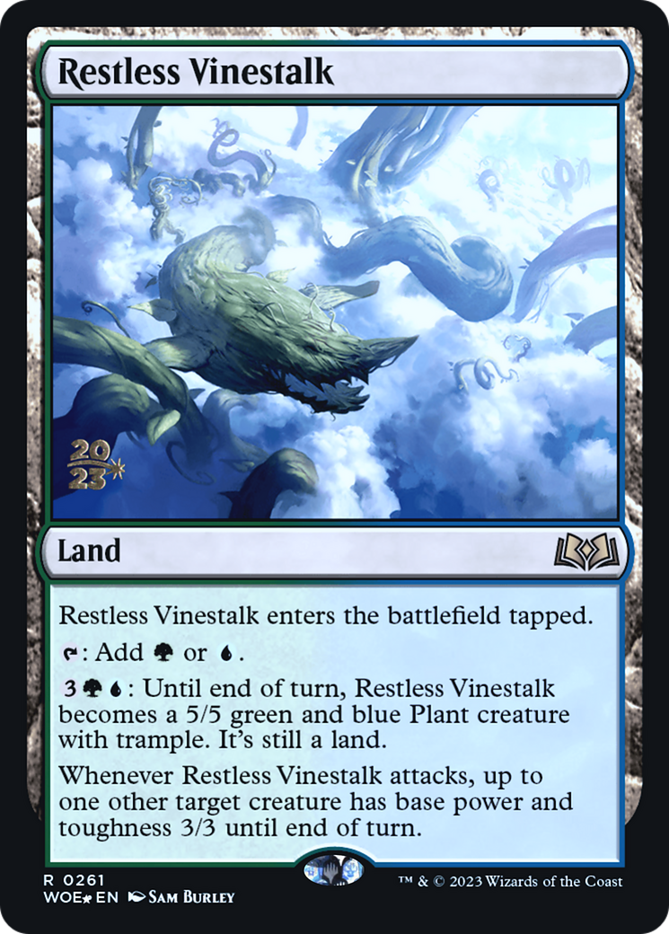 Restless Vinestalk (PWOE-261S) - Wilds of Eldraine Promos Foil - Premium MTG Single from Wizards of the Coast - Just $0.18! Shop now at Game Crave Tournament Store