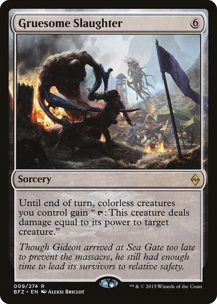Gruesome Slaughter (BFZ-009) - Battle for Zendikar Foil - Premium MTG Single from Wizards of the Coast - Just $0.20! Shop now at Game Crave Tournament Store