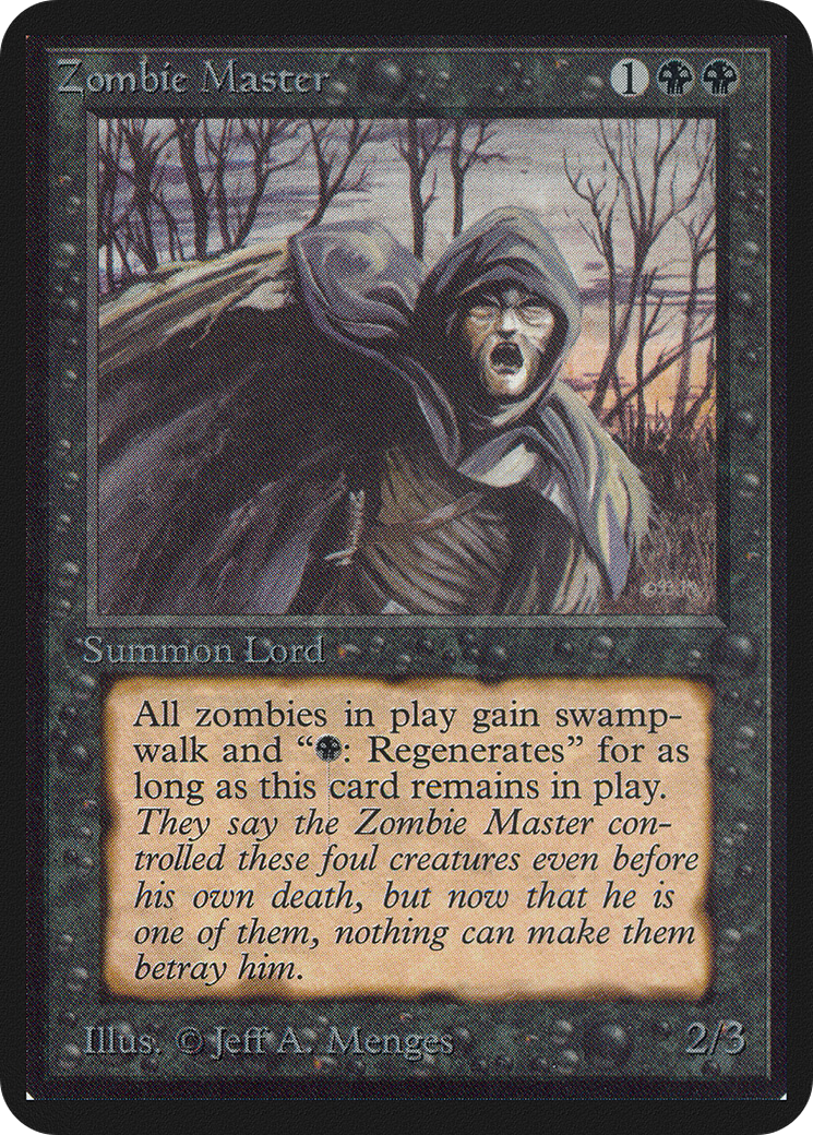 Zombie Master (LEA-137) - Limited Edition Alpha - Premium MTG Single from Wizards of the Coast - Just $167.44! Shop now at Game Crave Tournament Store