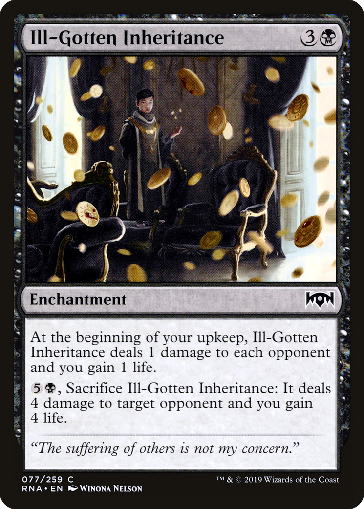 Ill-Gotten Inheritance (RNA-077) - Ravnica Allegiance Foil - Premium MTG Single from Wizards of the Coast - Just $0.08! Shop now at Game Crave Tournament Store