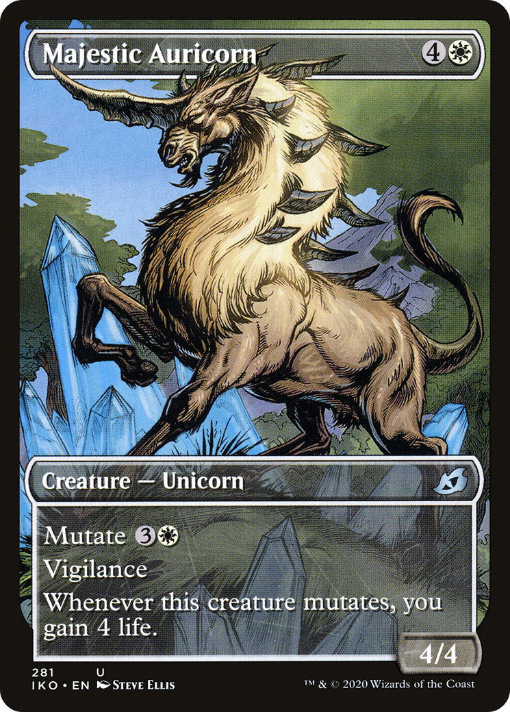 Majestic Auricorn (IKO-281) - Ikoria: Lair of Behemoths: (Showcase) Foil - Premium MTG Single from Wizards of the Coast - Just $0.26! Shop now at Game Crave Tournament Store