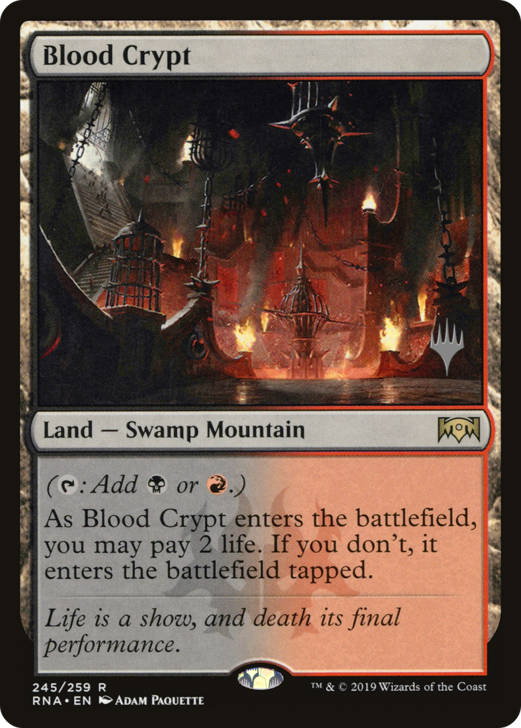 Blood Crypt (PRNA-245P) - Ravnica Allegiance Promos Foil - Premium MTG Single from Wizards of the Coast - Just $4.15! Shop now at Game Crave Tournament Store
