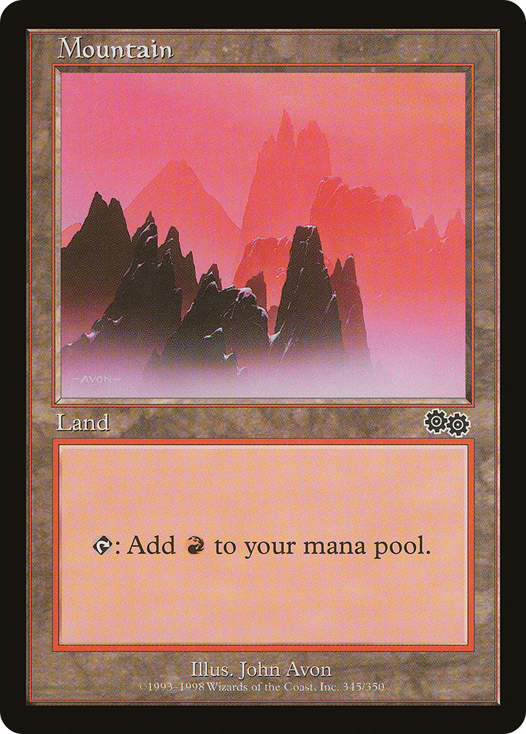 Mountain (USG-345) - Urza's Saga - Premium MTG Single from Wizards of the Coast - Just $0.18! Shop now at Game Crave Tournament Store