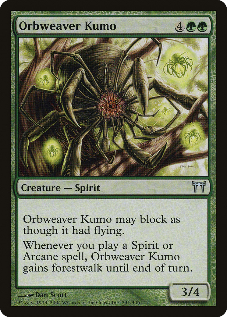 Orbweaver Kumo (CHK-231) - Champions of Kamigawa Foil - Premium MTG Single from Wizards of the Coast - Just $0.08! Shop now at Game Crave Tournament Store