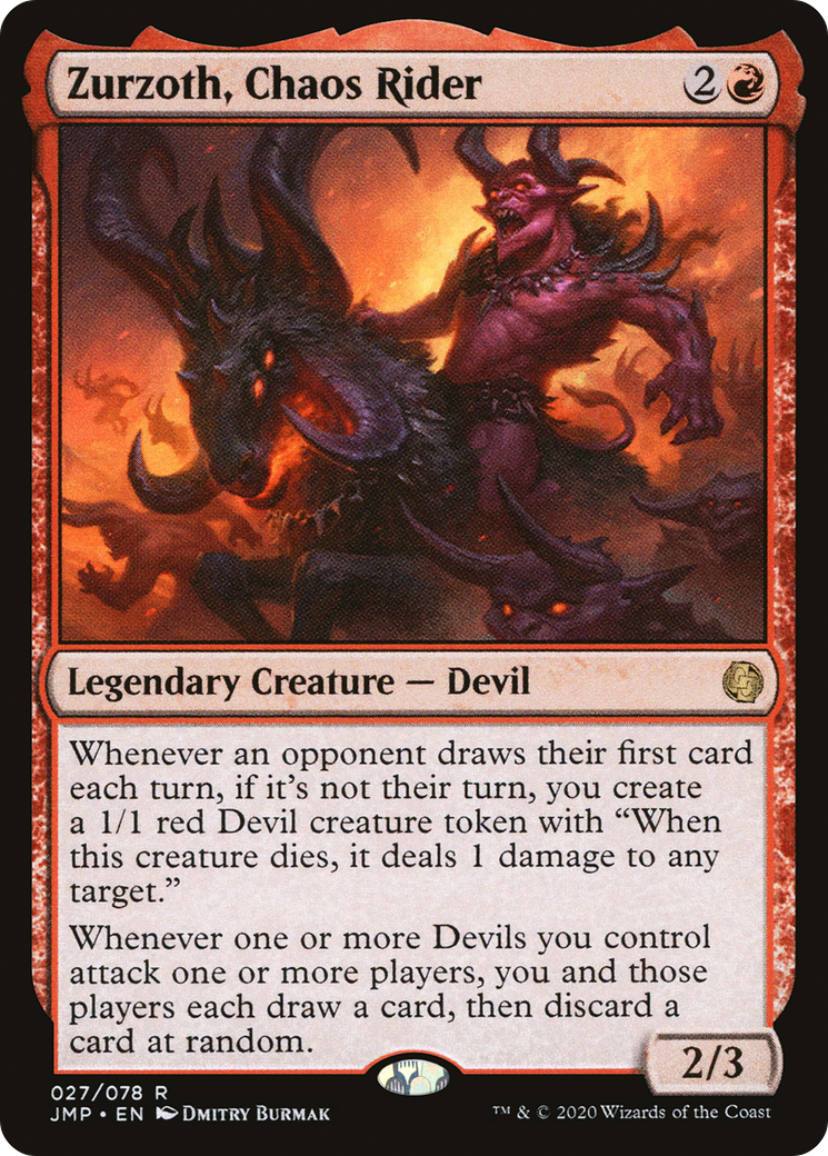 Zurzoth, Chaos Rider (JMP-027) - Jumpstart - Premium MTG Single from Wizards of the Coast - Just $0.12! Shop now at Game Crave Tournament Store