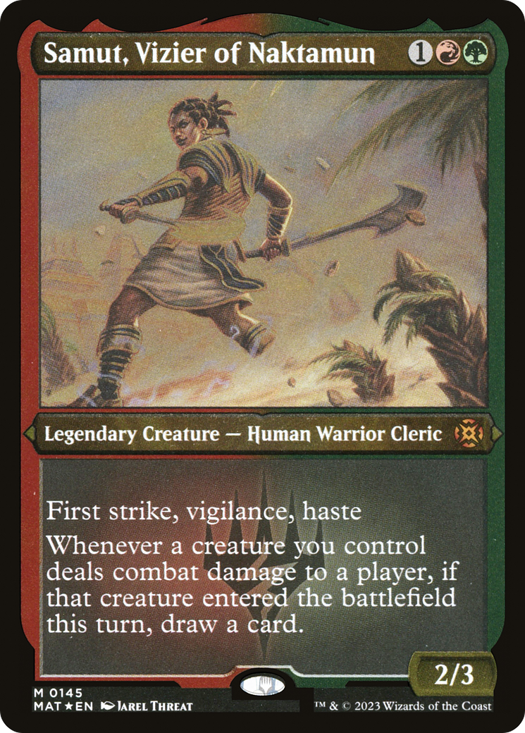 Samut, Vizier of Naktamun (MAT-145) - March of the Machine: The Aftermath Etched Foil - Premium MTG Single from Wizards of the Coast - Just $0.33! Shop now at Game Crave Tournament Store
