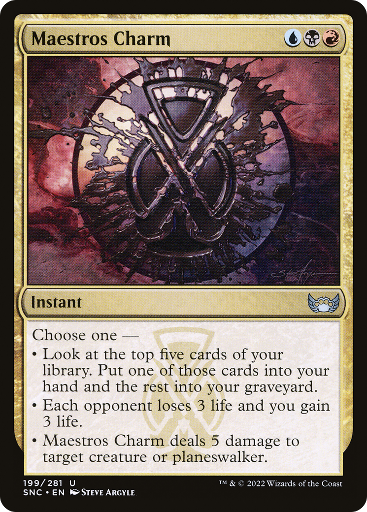Maestros Charm (SNC-199) - Streets of New Capenna Foil - Premium MTG Single from Wizards of the Coast - Just $0.08! Shop now at Game Crave Tournament Store