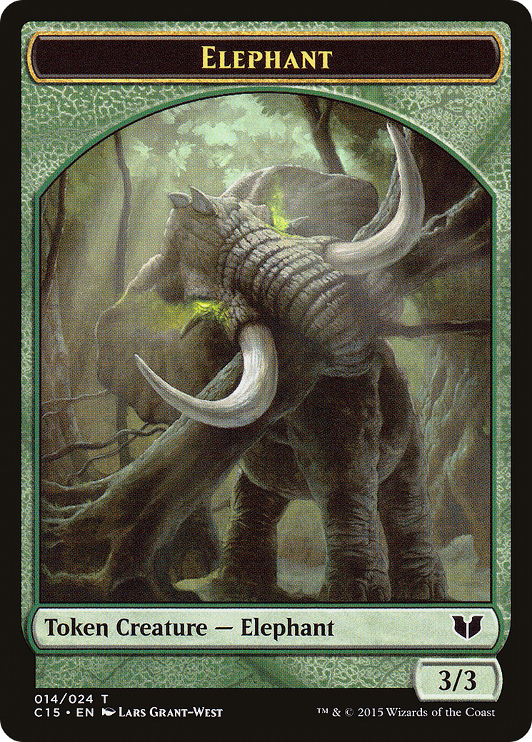 Elephant (TC15-014) - Commander 2015 Tokens - Premium MTG Single from Wizards of the Coast - Just $0.08! Shop now at Game Crave Tournament Store