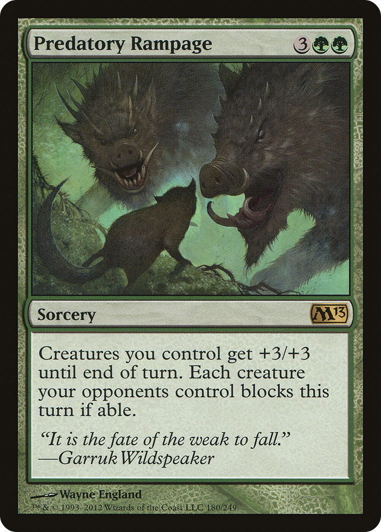 Predatory Rampage (M13-180) - Magic 2013 - Premium MTG Single from Wizards of the Coast - Just $0.08! Shop now at Game Crave Tournament Store