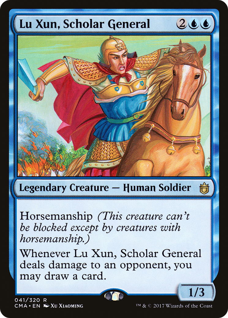 Lu Xun, Scholar General (CMA-041) - Commander Anthology - Premium MTG Single from Wizards of the Coast - Just $0.30! Shop now at Game Crave Tournament Store