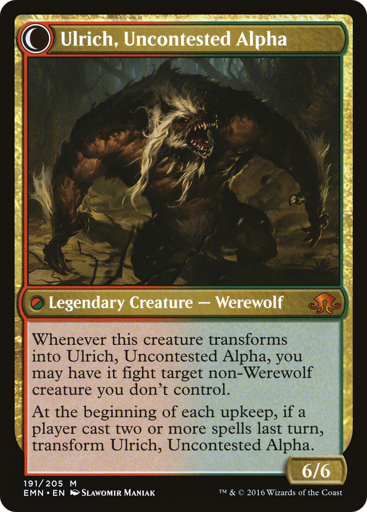 Ulrich of the Krallenhorde // Ulrich, Uncontested Alpha (EMN-191) - Eldritch Moon: (Double Faced Transform) - Premium MTG Single from Wizards of the Coast - Just $0.72! Shop now at Game Crave Tournament Store