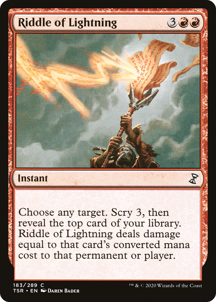 Riddle of Lightning (TSR-183) - Time Spiral Remastered - Premium MTG Single from Wizards of the Coast - Just $0.25! Shop now at Game Crave Tournament Store