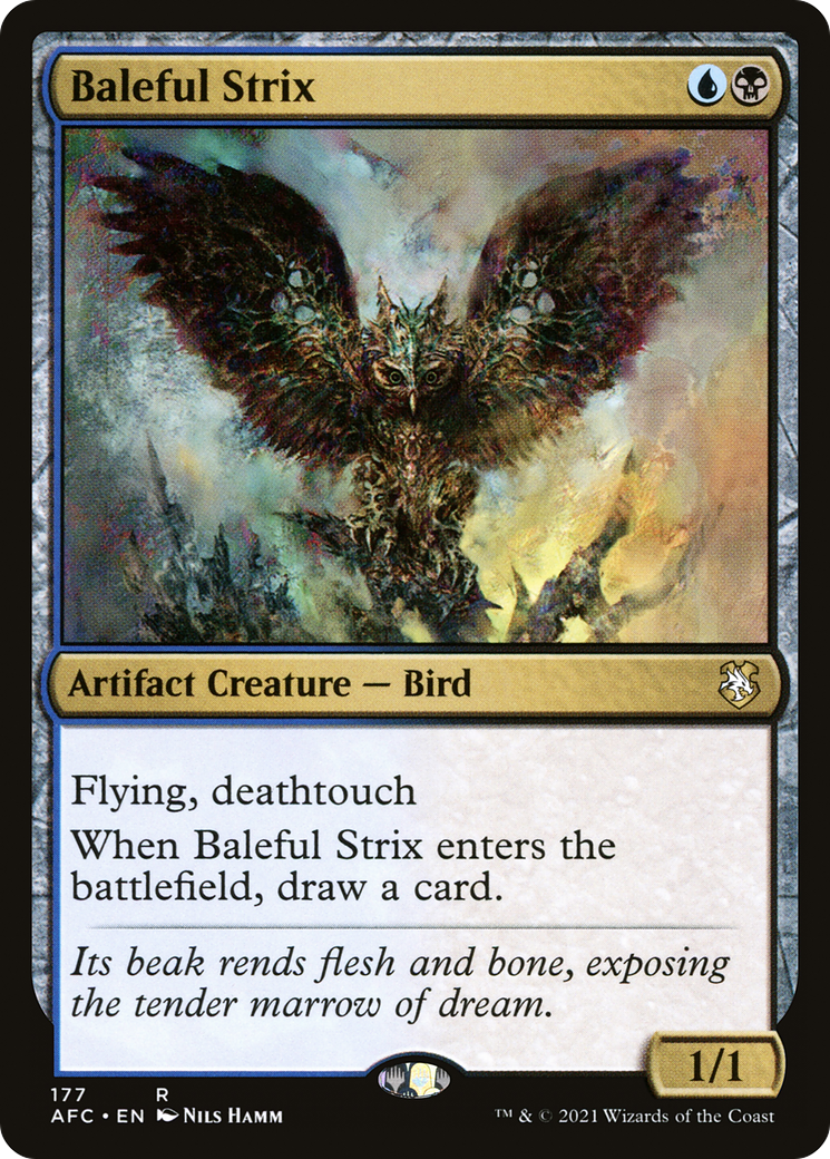 Baleful Strix (AFC-177) - Forgotten Realms Commander - Premium MTG Single from Wizards of the Coast - Just $0.21! Shop now at Game Crave Tournament Store