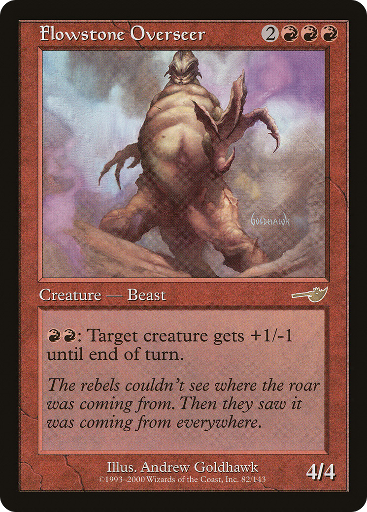 Flowstone Overseer (NEM-082) - Nemesis - Premium MTG Single from Wizards of the Coast - Just $0.08! Shop now at Game Crave Tournament Store