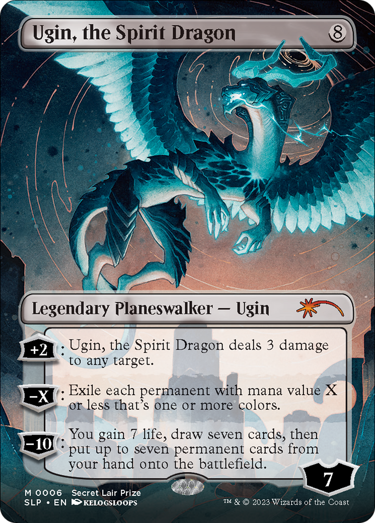 Ugin, the Spirit Dragon (SLP-006) - Secret Lair Showdown (Borderless) - Premium MTG Single from Wizards of the Coast - Just $19.96! Shop now at Game Crave Tournament Store
