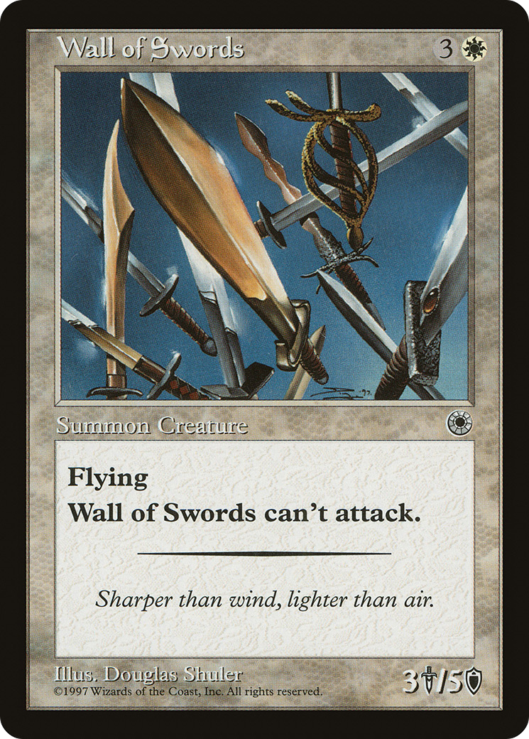 Wall of Swords (POR-037) - Portal - Premium MTG Single from Wizards of the Coast - Just $0.25! Shop now at Game Crave Tournament Store