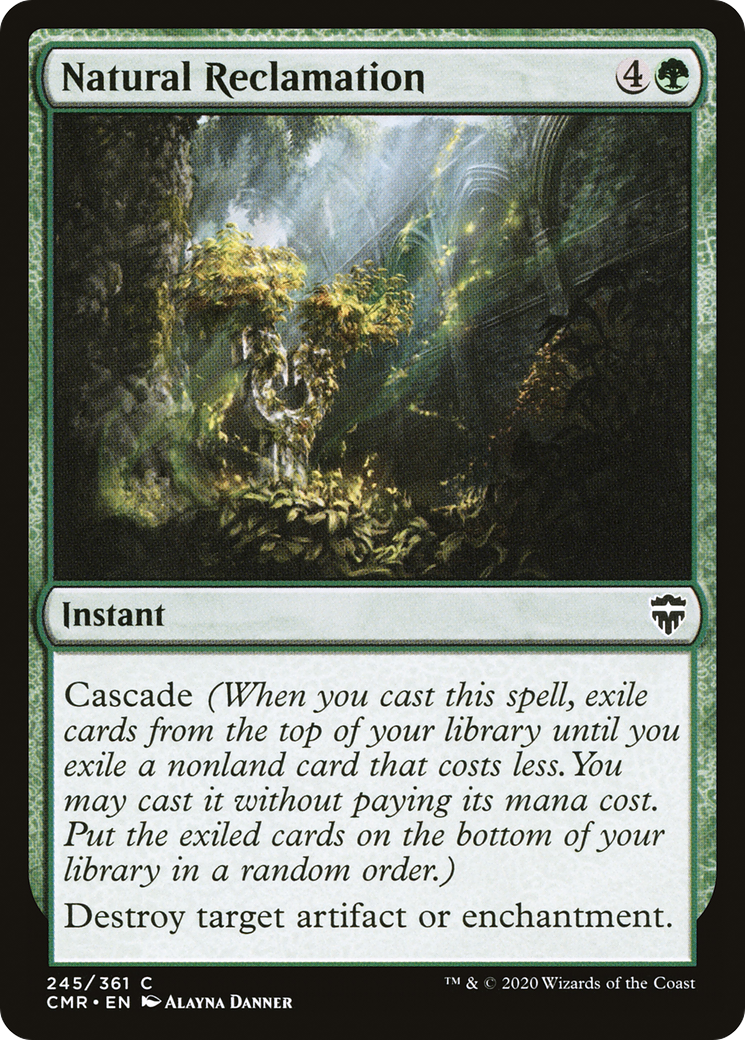 Natural Reclamation (CMR-245) - Commander Legends Foil - Premium MTG Single from Wizards of the Coast - Just $0.08! Shop now at Game Crave Tournament Store