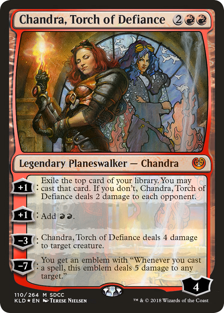 Chandra, Torch of Defiance (PS18-110) - San Diego Comic-Con 2018 Foil - Premium MTG Single from Wizards of the Coast - Just $37.18! Shop now at Game Crave Tournament Store