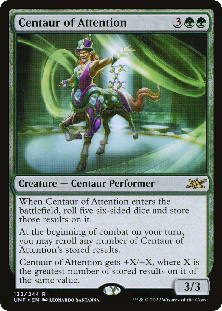 Centaur of Attention (UNF-132) - Unfinity Foil - Premium MTG Single from Wizards of the Coast - Just $0.08! Shop now at Game Crave Tournament Store