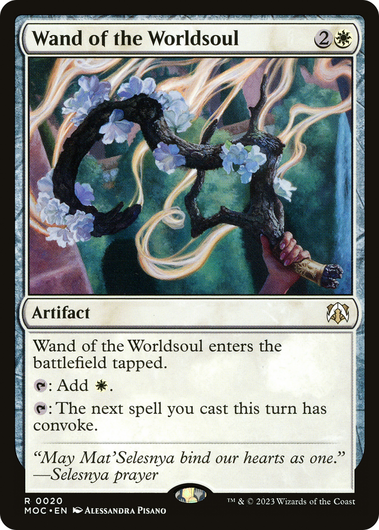 Wand of the Worldsoul (MOC-020) - March of the Machine Commander - Premium MTG Single from Wizards of the Coast - Just $0.92! Shop now at Game Crave Tournament Store