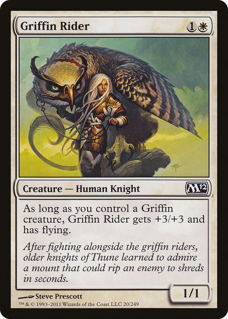 Griffin Rider (M12-020) - Magic 2012 - Premium MTG Single from Wizards of the Coast - Just $0.08! Shop now at Game Crave Tournament Store