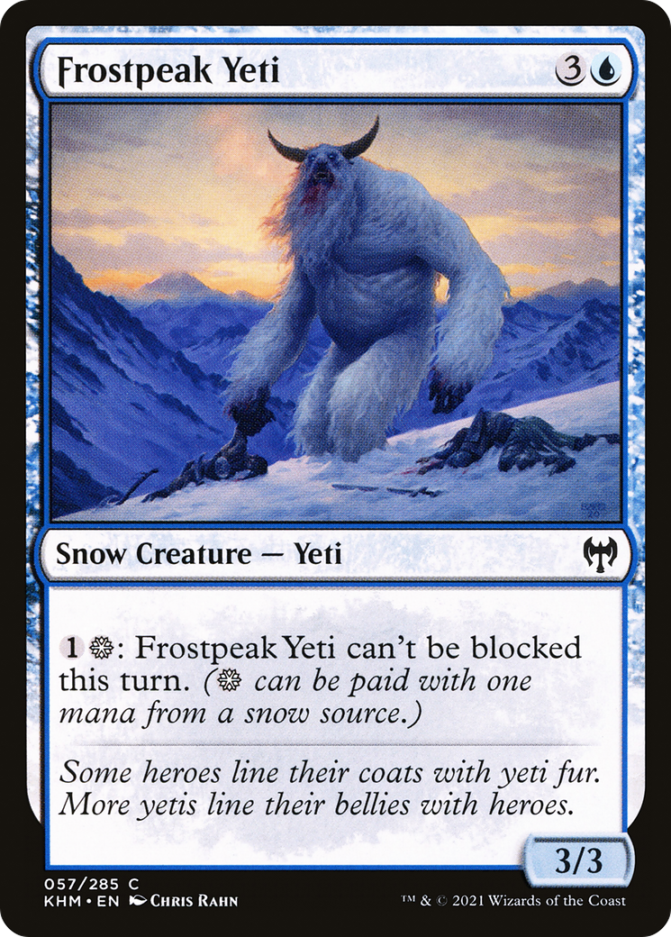 Frostpeak Yeti (KHM-057) - Kaldheim: (snow) - Premium MTG Single from Wizards of the Coast - Just $0.08! Shop now at Game Crave Tournament Store