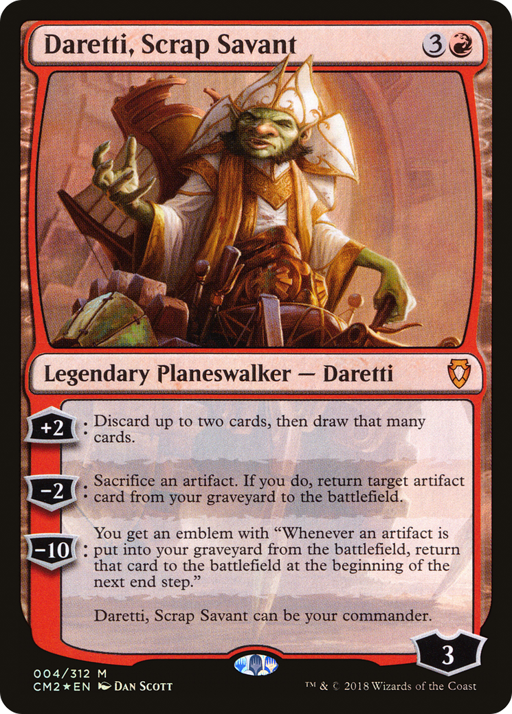 Daretti, Scrap Savant (CM2-004) - Commander Anthology Volume II Foil - Premium MTG Single from Wizards of the Coast - Just $0.37! Shop now at Game Crave Tournament Store