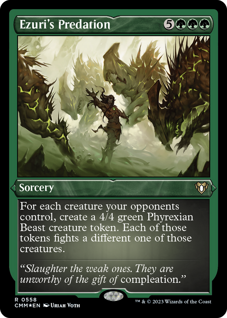 Ezuri's Predation (CMM-558) - Commander Masters Etched Foil - Premium MTG Single from Wizards of the Coast - Just $0.91! Shop now at Game Crave Tournament Store