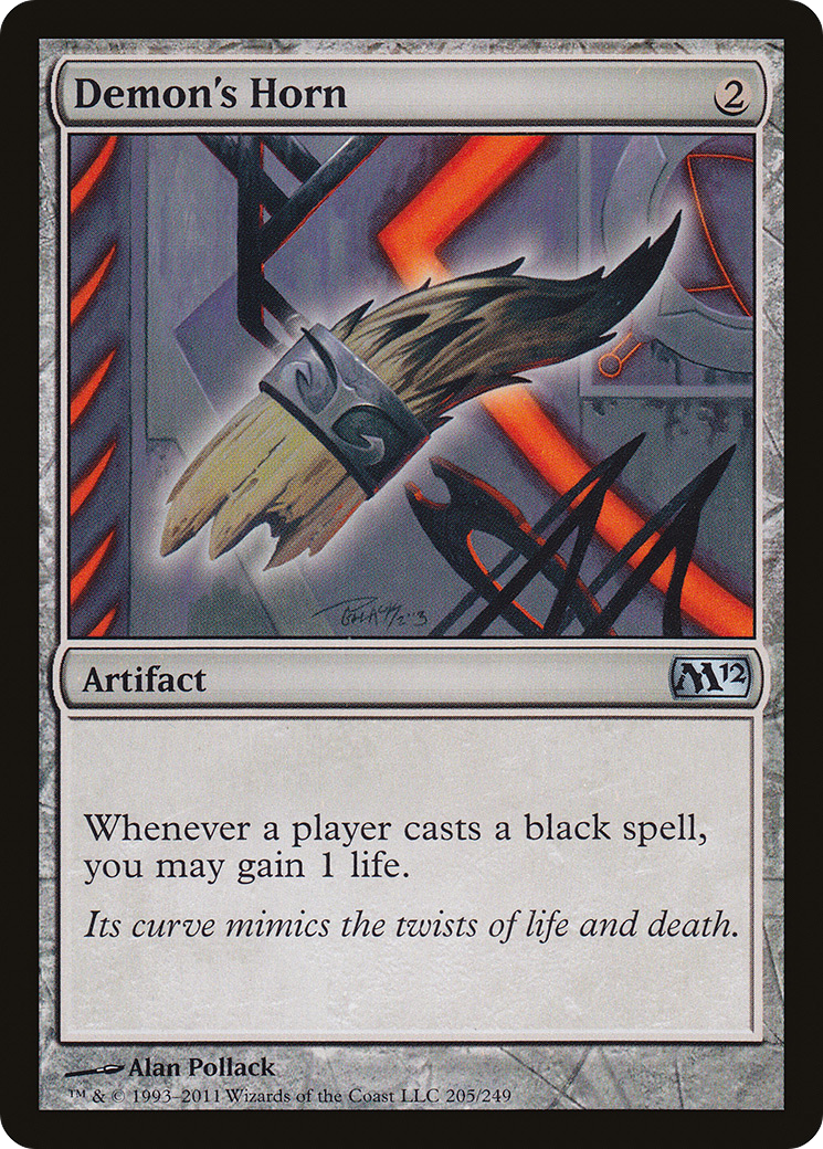 Demon's Horn (M12-205) - Magic 2012 Foil - Premium MTG Single from Wizards of the Coast - Just $0.15! Shop now at Game Crave Tournament Store