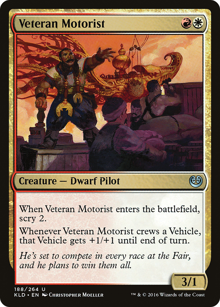 Veteran Motorist (KLD-188) - Kaladesh Foil - Premium MTG Single from Wizards of the Coast - Just $0.10! Shop now at Game Crave Tournament Store