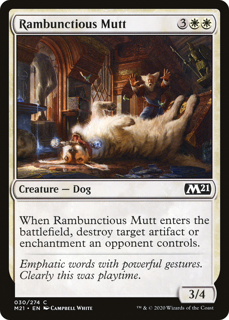 Rambunctious Mutt (M21-030) - Core Set 2021 - Premium MTG Single from Wizards of the Coast - Just $0.08! Shop now at Game Crave Tournament Store