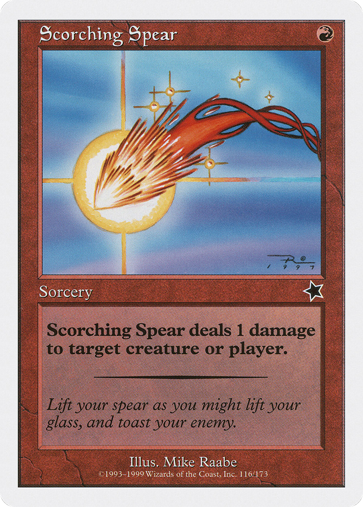 Scorching Spear (S99-116) - Starter 1999 - Premium MTG Single from Wizards of the Coast - Just $0.08! Shop now at Game Crave Tournament Store