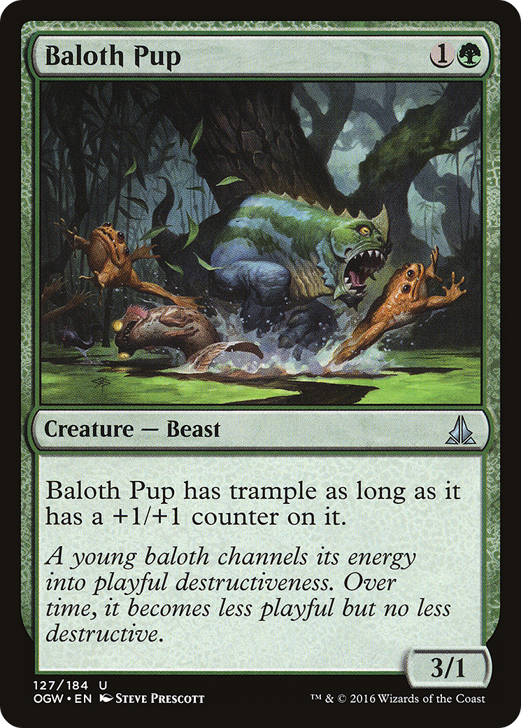 Baloth Pup (OGW-127) - Oath of the Gatewatch Foil - Premium MTG Single from Wizards of the Coast - Just $0.08! Shop now at Game Crave Tournament Store