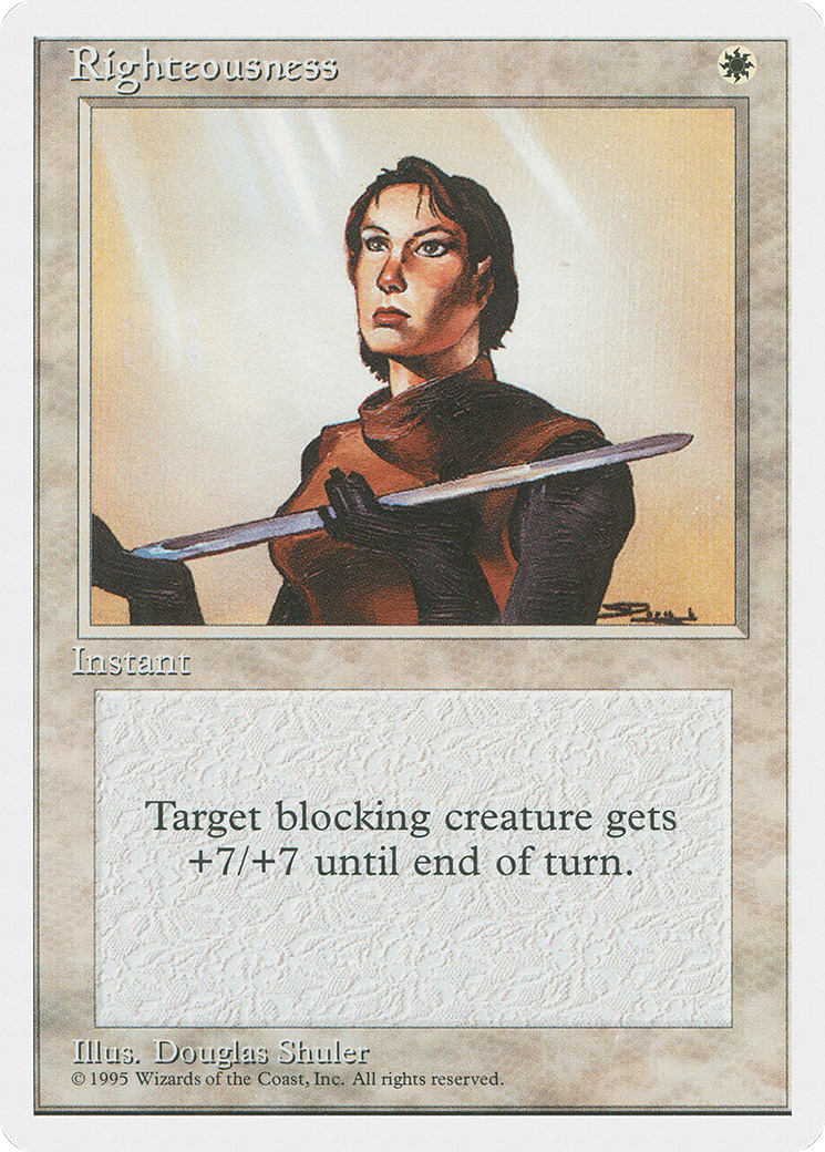 Righteousness (4ED-046) - Fourth Edition - Premium MTG Single from Wizards of the Coast - Just $0.13! Shop now at Game Crave Tournament Store