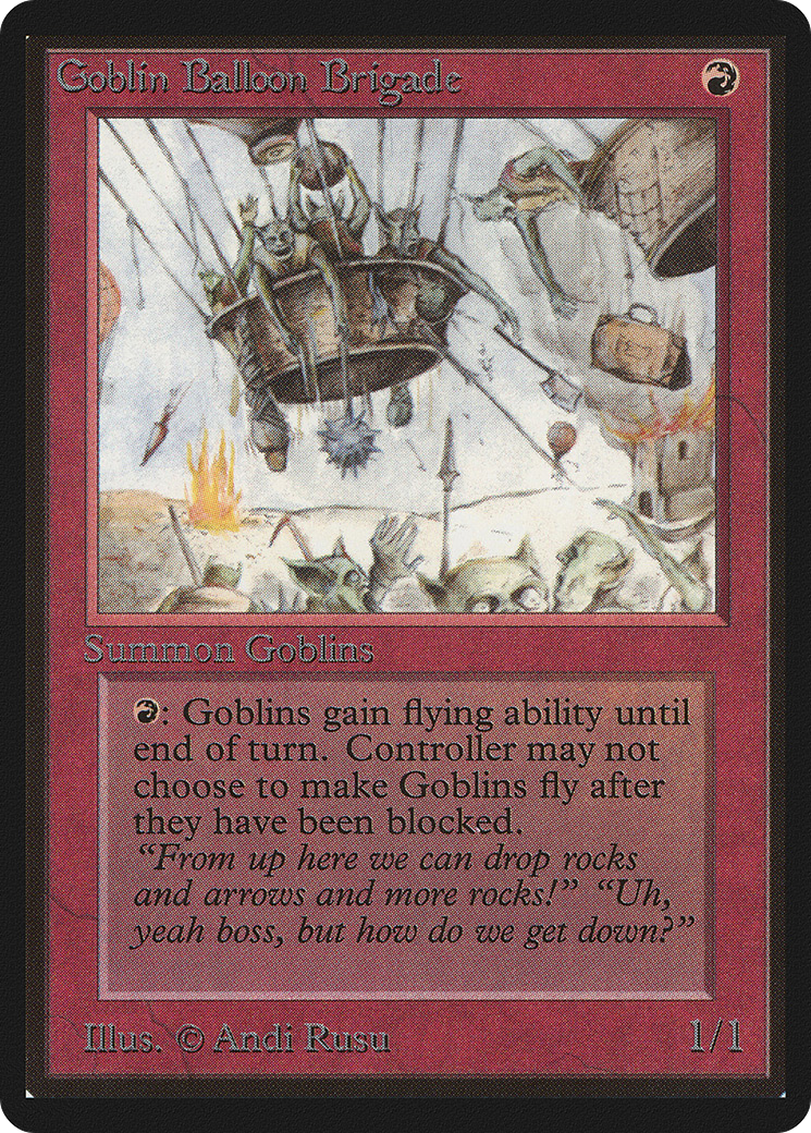 Goblin Balloon Brigade (LEB-154) - Limited Edition Beta - Premium MTG Single from Wizards of the Coast - Just $15.60! Shop now at Game Crave Tournament Store