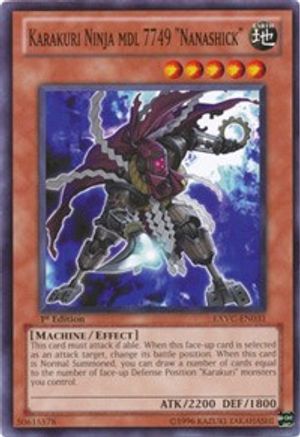 Karakuri Ninja mdl 7749 "Nanashick" (EXVC-EN031) - Extreme Victory 1st Edition - Premium Yugioh Single from Konami - Just $0.25! Shop now at Game Crave Tournament Store