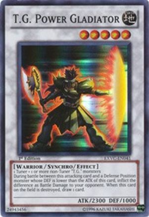 T.G. Power Gladiator (EXVC-EN041) - Extreme Victory Unlimited - Premium Yugioh Single from Konami - Just $1.28! Shop now at Game Crave Tournament Store