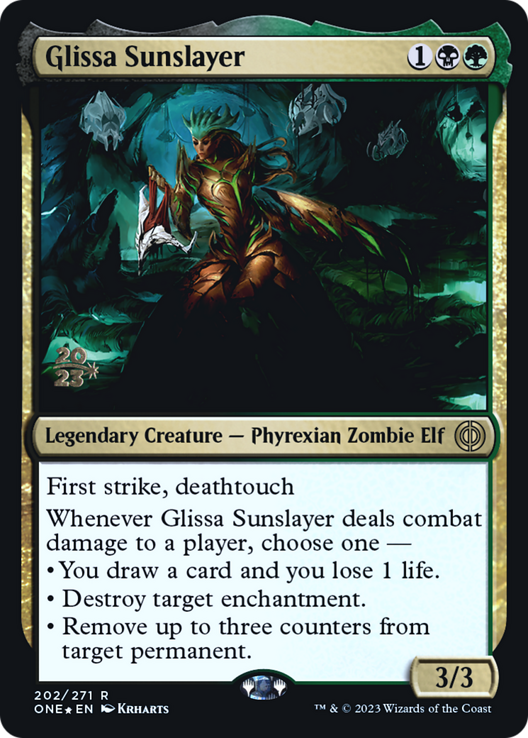 Glissa Sunslayer (PONE-202S) - Phyrexia: All Will Be One Promos Foil - Premium MTG Single from Wizards of the Coast - Just $1.66! Shop now at Game Crave Tournament Store