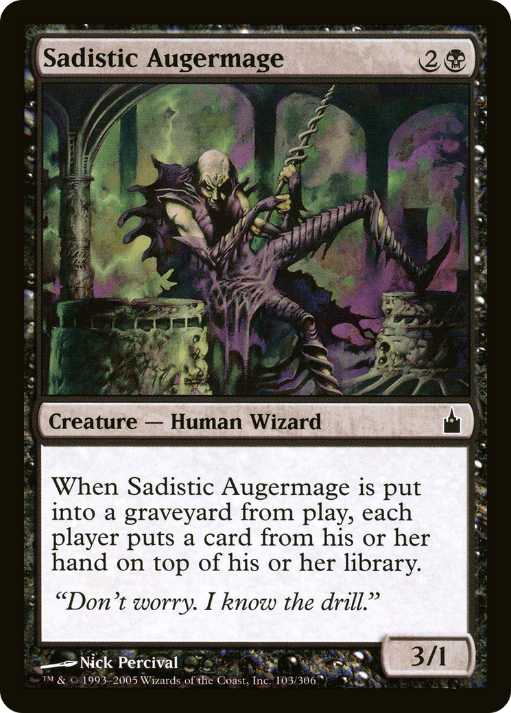 Sadistic Augermage (RAV-103) - Ravnica: City of Guilds Foil - Premium MTG Single from Wizards of the Coast - Just $0.10! Shop now at Game Crave Tournament Store