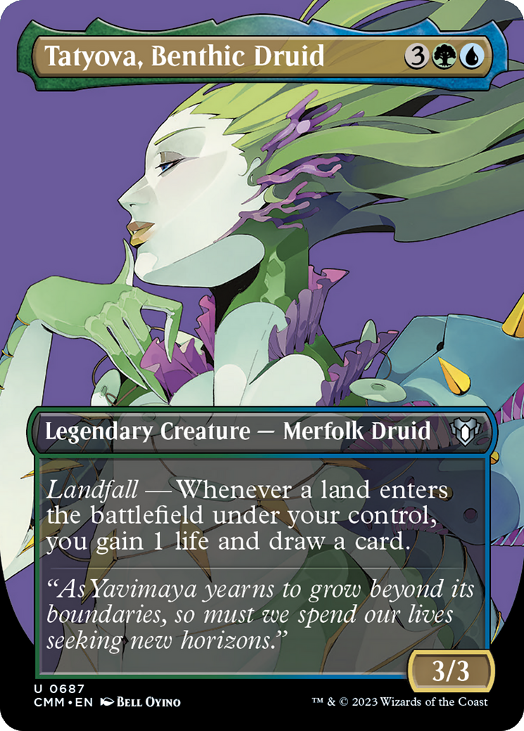 Tatyova, Benthic Druid (CMM-687) - Commander Masters (Borderless) - Premium MTG Single from Wizards of the Coast - Just $0.13! Shop now at Game Crave Tournament Store