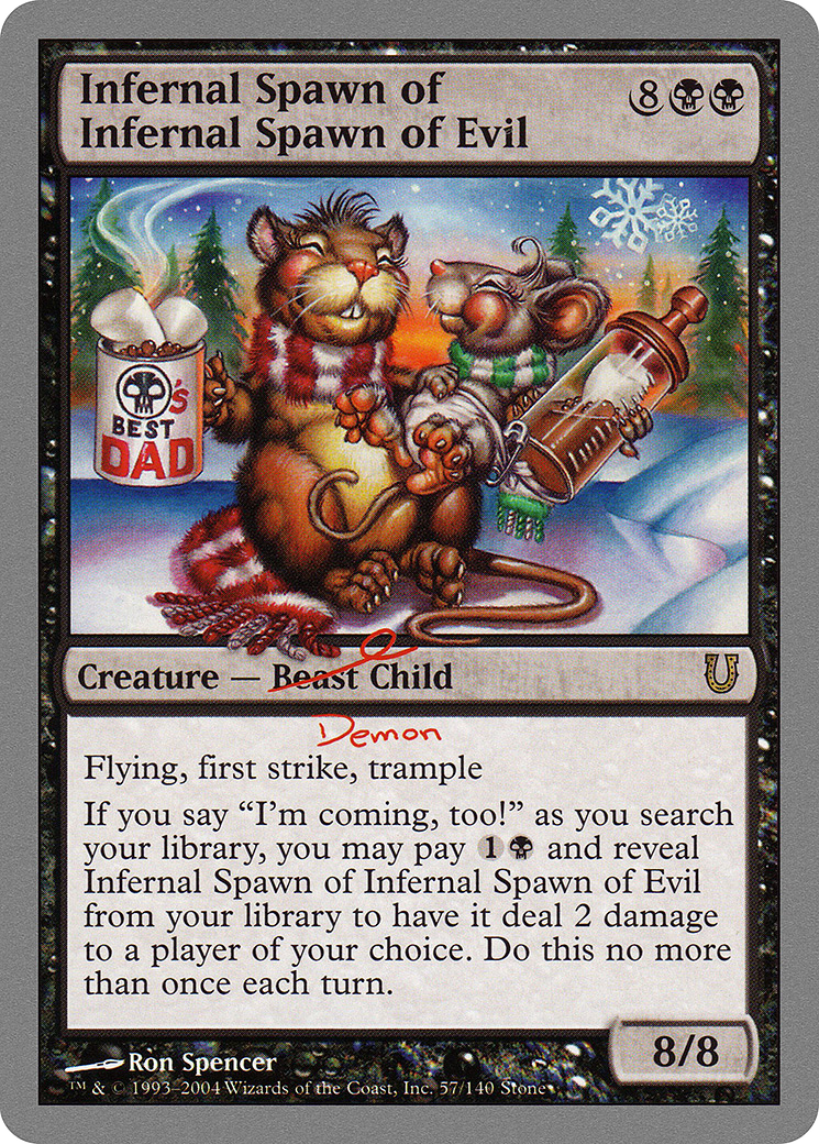 Infernal Spawn of Infernal Spawn of Evil (UNH-057) - Unhinged Foil - Premium MTG Single from Wizards of the Coast - Just $14.63! Shop now at Game Crave Tournament Store