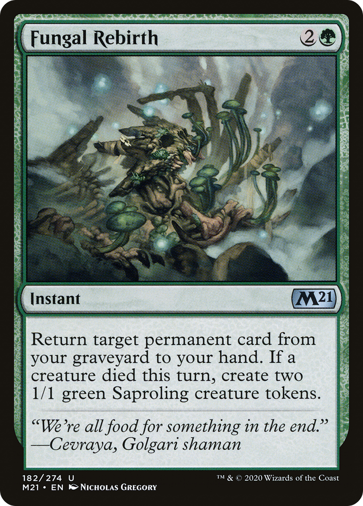 Fungal Rebirth (M21-182) - Core Set 2021 Foil - Premium MTG Single from Wizards of the Coast - Just $0.09! Shop now at Game Crave Tournament Store