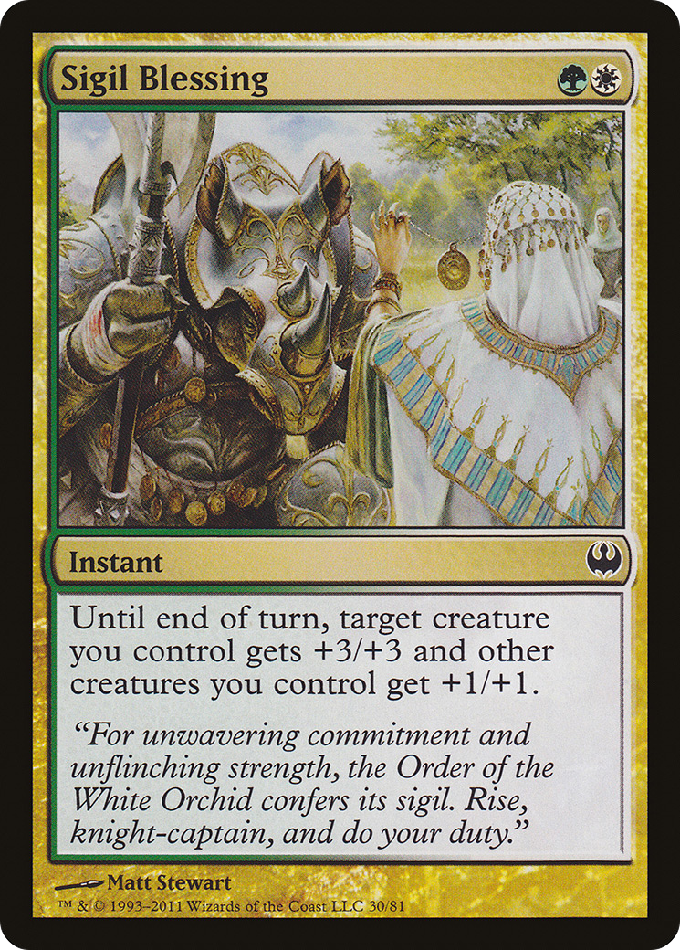 Sigil Blessing (DDG-030) - Duel Decks: Knights vs. Dragons - Premium MTG Single from Wizards of the Coast - Just $0.08! Shop now at Game Crave Tournament Store